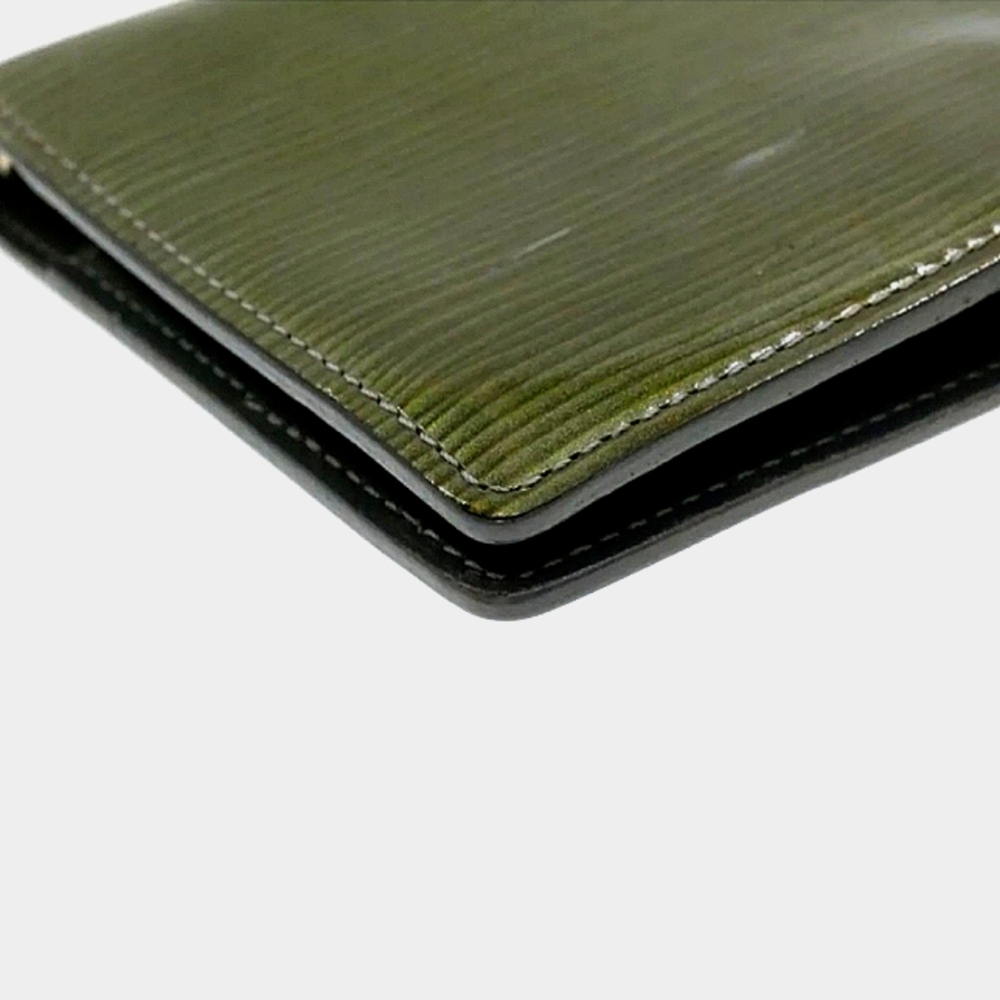 LOUIS VUITTON AUTHENTIC EPI LEATHER CYBER IRIDESCENT OLIVE GRN AGENDA /PASSPORT - Picture 10 of 14